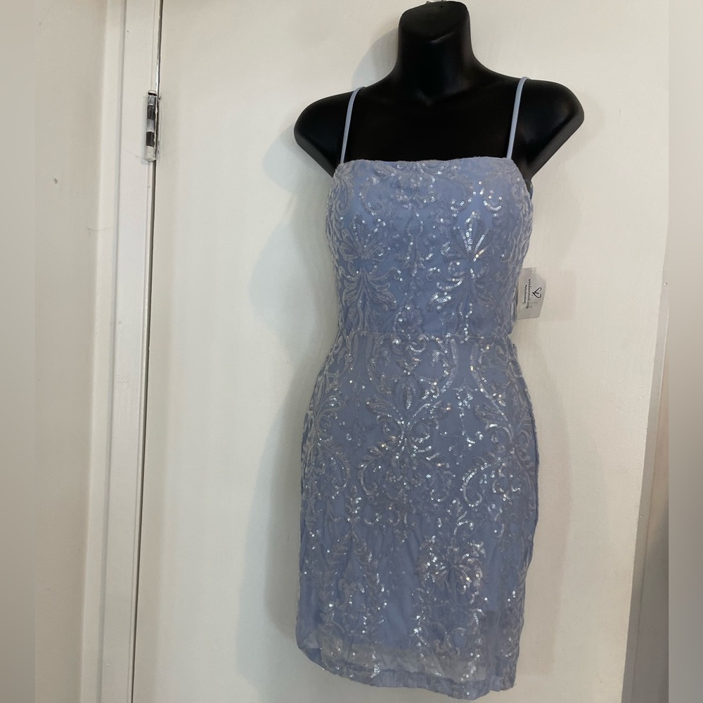 Windsor - light blue Elegant Sequin Dress